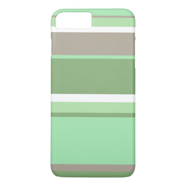 Funda De Case-Mate Para iPhone Rayas verdes pálidas (Reverso)