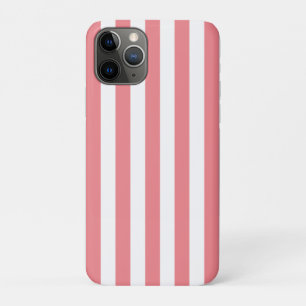 Funda Para iPhone 11 Pro Rayas verticales de moda Salmon rayas blancas rosa