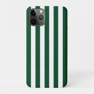 Funda Para iPhone 11 Pro Rayas verticales gruesas Sello Verde Tirado Blanco