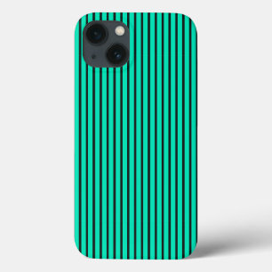 Funda Para iPhone 13 Rayas Verticales Modernas Turquesa Geométrico Eleg