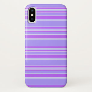 Funda Para iPhone X Rayas violetas