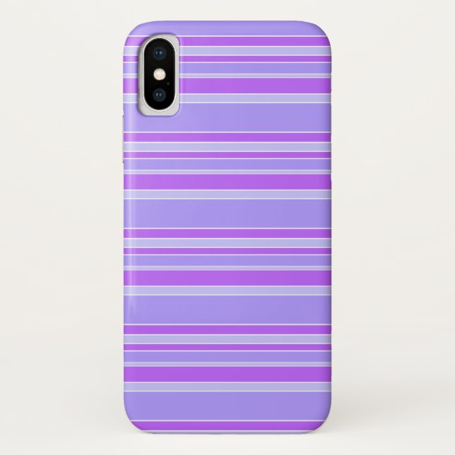 Funda De Case-Mate Para iPhone Rayas violetas (Reverso)