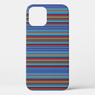 Funda Para iPhone 12 Pro Rayas violetas azules lindas