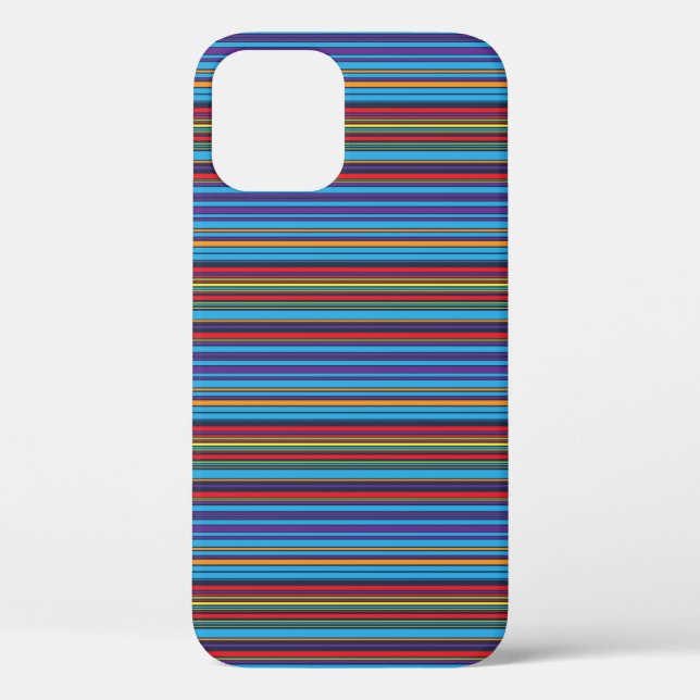 Funda De Case-Mate Para iPhone Rayas violetas azules lindas (Reverso )
