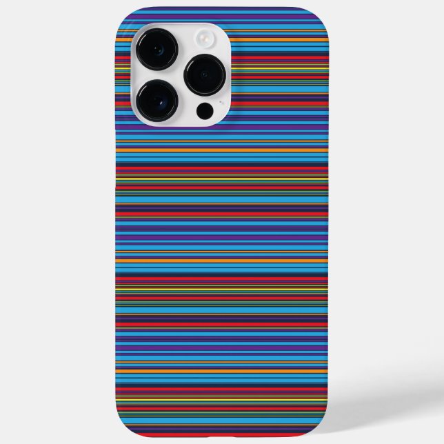 Funda De Case-Mate Para iPhone Rayas violetas azules lindas (Reverso)