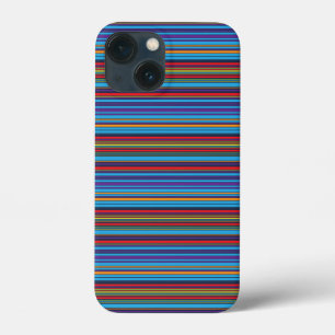 Funda Para iPhone 13 Mini Rayas violetas azules lindas