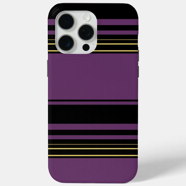 Funda De Case-Mate Para iPhone Rayas violetas lindas (Reverso )