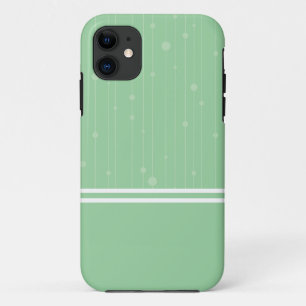Funda Para iPhone 11 Rayas y puntos geométricos color pastel verde ment