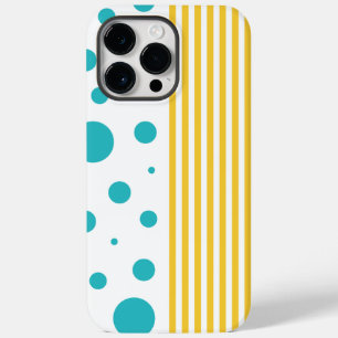 Funda Para iPhone 14 Pro Max De Case-Mate Rayas y puntos - turquesa y amarilla