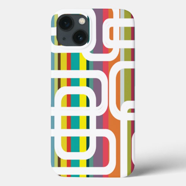 Funda De Case-Mate Para iPhone Rayas y Rectángulos (Reverso)