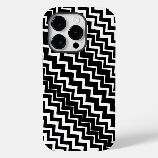 Funda De Case-Mate Para iPhone Rayas Zig-Zag (Reverso )
