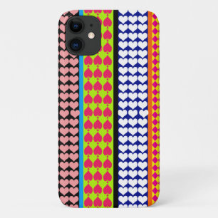 Funda Para iPhone 11 Rayos Corazones Diamantes Diseño Mezclado Boho