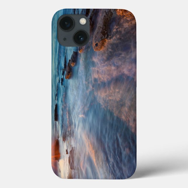 Funda De Case-Mate Para iPhone Rayos de sol iluminan el Océano Pacífico (Reverso)