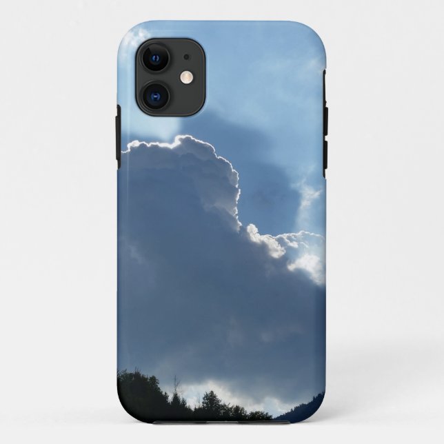Funda De Case-Mate Para iPhone rayos y nubes (Reverso)