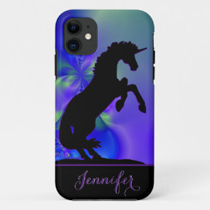 Funda Para iPhone 11 Raza Unicornio (Fractal 44)