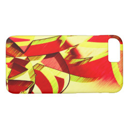 Funda Para iPhone 8/7 Razas amarillas sobre la imagen roja, con llovizna