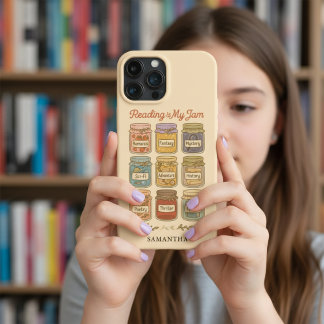 Funda Para iPhone 13 Pro Max Reading Is My Jam Cute Book Lover Genre Jars