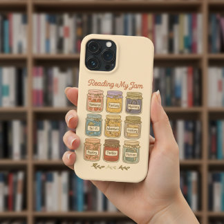 Funda Para iPhone 13 Pro Max Reading Is My Jam Cute Book Lover Genre Jars