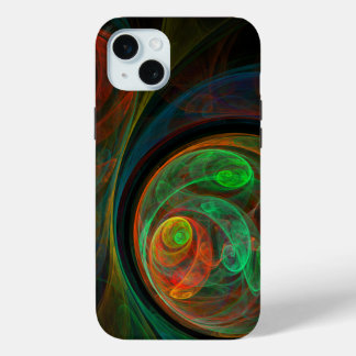 Funda Para iPhone 15 Mini Reborn Green Abstract Art