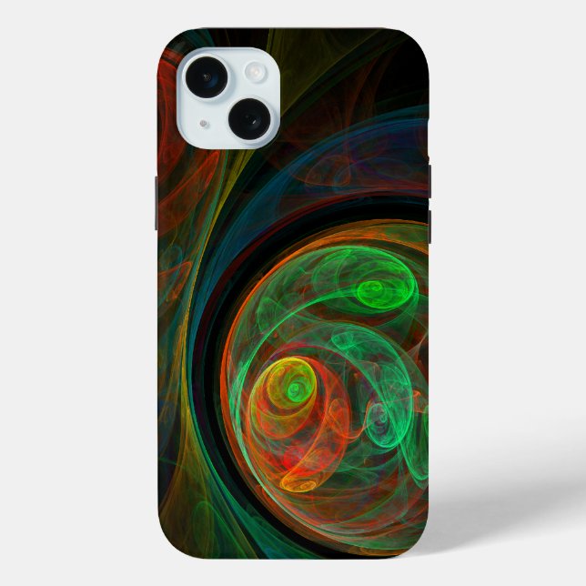 Funda De Case-Mate Para iPhone Reborn Green Abstract Art (Reverso )