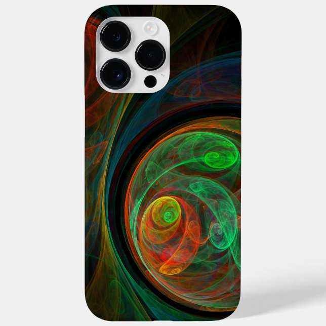Funda De Case-Mate Para iPhone Reborn Green Abstract Art (Reverso)