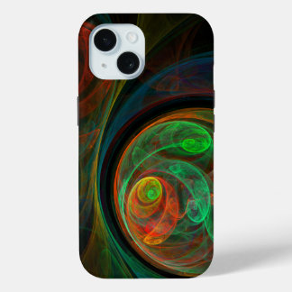 Funda Para iPhone 15 Reborn Green Abstract Art