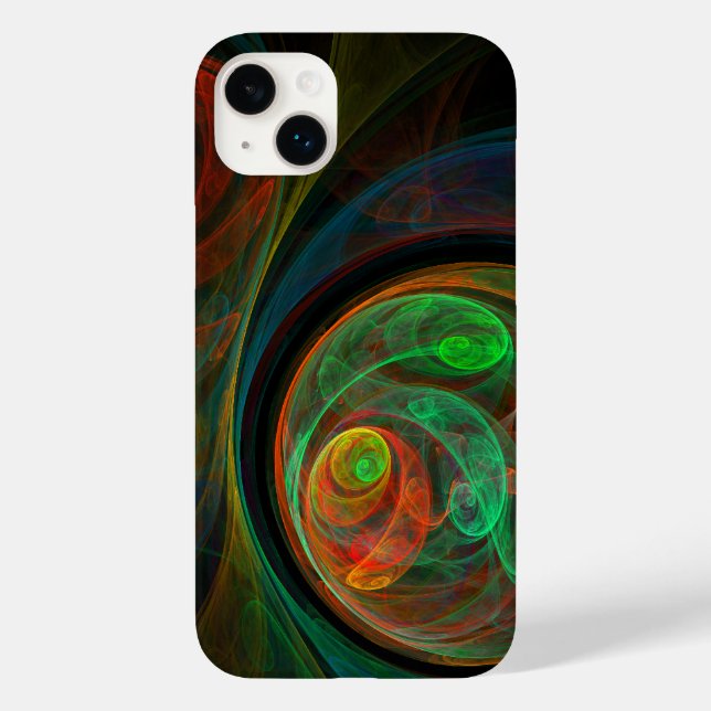 Funda De Case-Mate Para iPhone Reborn Green Abstract Art (Reverso )