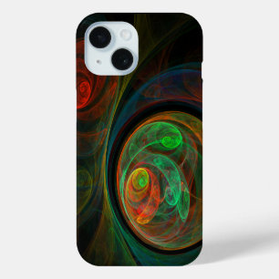 Funda Para iPhone 15 Reborn Green Abstract Art