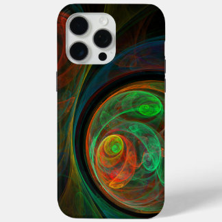 Funda Para iPhone 15 Pro Max Reborn Green Abstract Art
