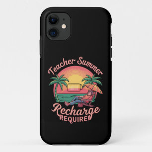 Funda Para iPhone 11 Recarga de Verano para Maestros Último Día de Escu