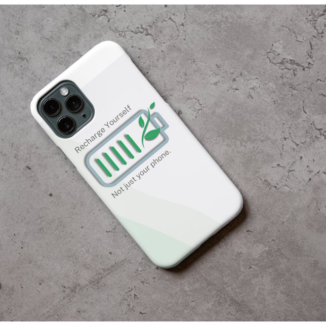 Funda De Case-Mate Para iPhone Recarga mental: estuche de teléfono de autocuidado (Recharge yourself, not just your phone)