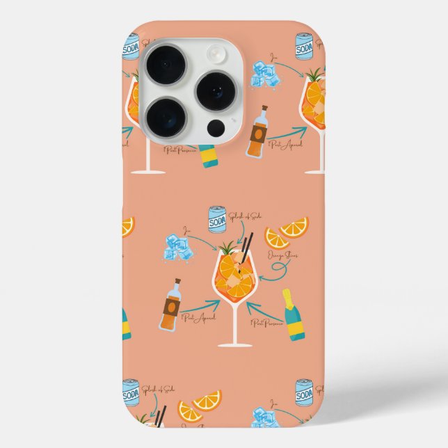 Funda De Case-Mate Para iPhone Receta de Aperol (Reverso )