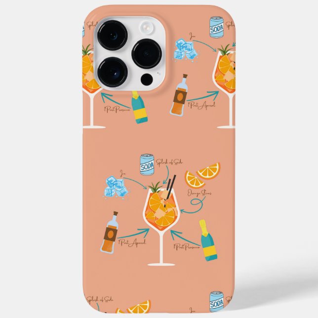 Funda De Case-Mate Para iPhone Receta de Aperol (Reverso)