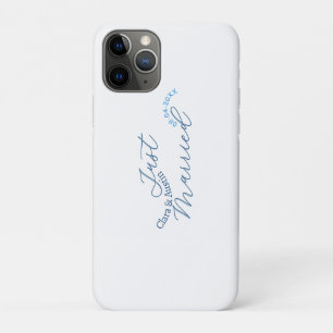Funda Para iPhone 11 Pro Recién casados agregar nombre de la pareja fecha a