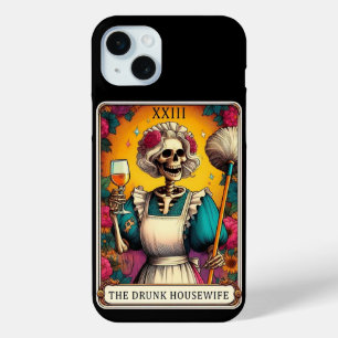 Funda Para iPhone 15 Mini Recogida de tarjetas Tarot de la ama de casa ebria