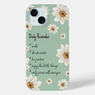 Funda Para iPhone 15 Recordatorio de Daisy Green Daily