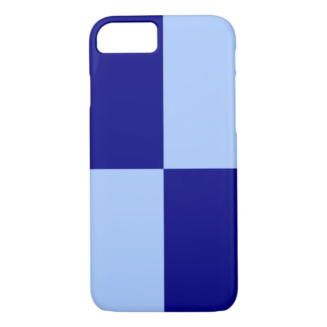 Funda De Case-Mate Para iPhone Rectángulos azul claro y azul oscuro (Reverso)