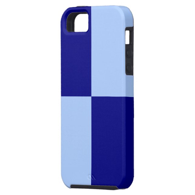 Funda De Case-Mate Para iPhone Rectángulos azules claros y azul marino (Reverso Izquierdo)