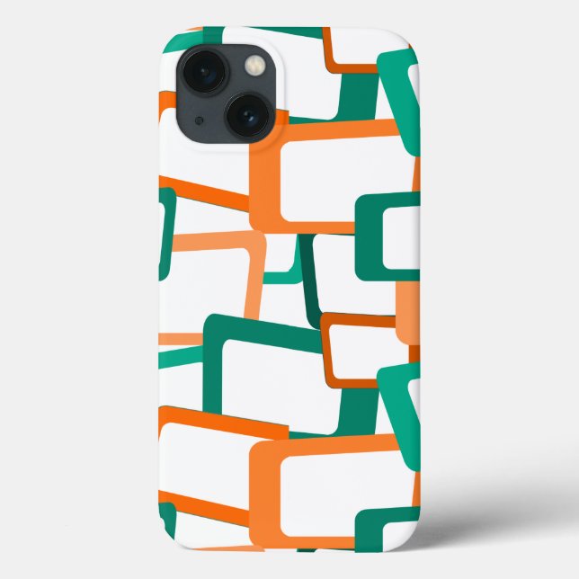 Funda De Case-Mate Para iPhone Rectángulos Modernos de Mitad de Siglo (Reverso)