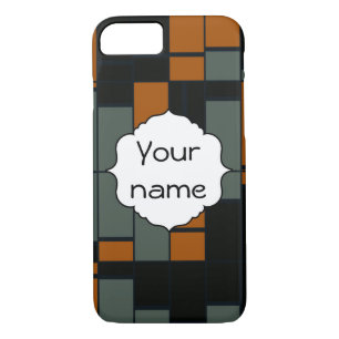 Funda Para iPhone 8/7 rectángulos naranjas verdes