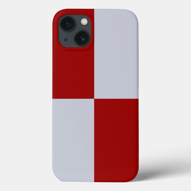 Funda De Case-Mate Para iPhone Rectángulos rojos y grises (Reverso)