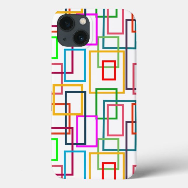 Funda De Case-Mate Para iPhone Rectángulos superpuestos (Reverso)