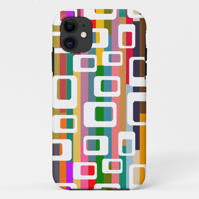 Funda De Case-Mate Para iPhone Rectángulos y franjas (Reverso)