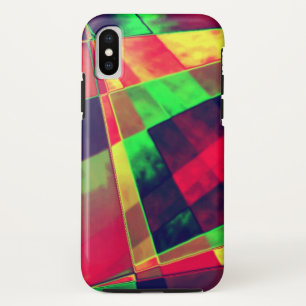 Funda Para iPhone X Rectáreas y rectángulos de color inclinado