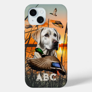 Funda Para iPhone 15 Recuperador de labrador blanco personalizado