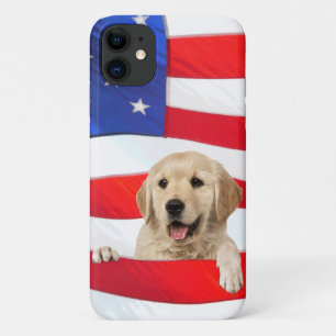 Funda Para iPhone 11 recuperador dorado en bandera estadounidense