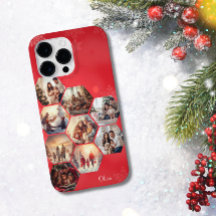 Red 9 Collage de fotos Nombre personalizado modern