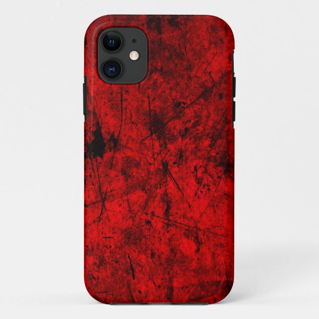 Funda De Case-Mate Para iPhone Red Black grunge arte gráfico abstracto (Reverso)