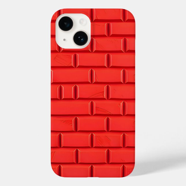Funda De Case-Mate Para iPhone Red Brick Texture iPhone Case Bold Design (Reverso )