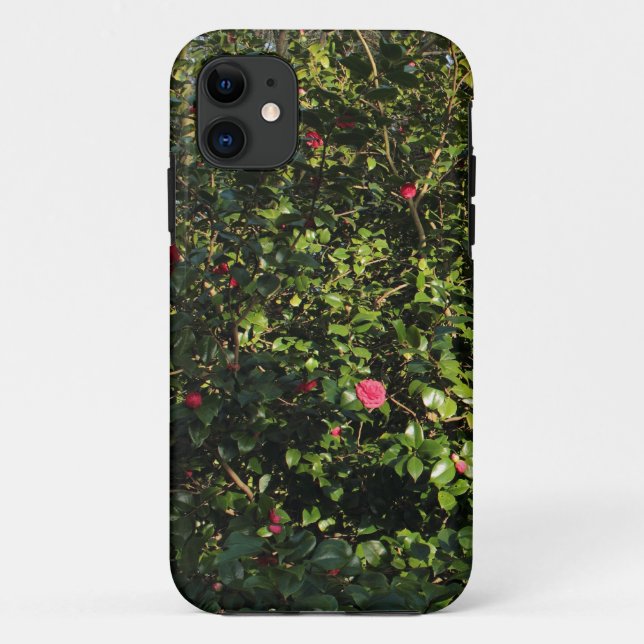 Funda De Case-Mate Para iPhone Red Camellia Bush (Reverso)